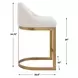 Belmont Soft Ivory Performance Fabric Upholstered Counter Height Stool
