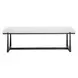 Midas White and Bronze Upholstered Long Accent Bench