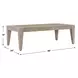 Arlington Cerused Wheat Outdoor Rectangular Coffee Table