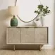 Fairmont Brown and Gold 3 Door Accent Cabinet