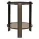 Prescott Bronze Round Glass Top Side Table