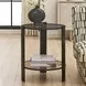Prescott Bronze Round Glass Top Side Table
