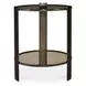 Prescott Bronze Round Glass Top Side Table