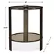 Prescott Bronze Round Glass Top Side Table