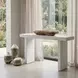 Langston Limestone Outdoor Rectangular Console Table