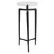 Kingsley Antique Dark Bronze and White Round Marble Top Drink Table