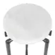 Kingsley Antique Dark Bronze and White Round Marble Top Drink Table