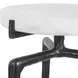 Kingsley Antique Dark Bronze and White Round Marble Top Drink Table