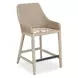 Carlisle Oyster White Upholstered Outdoor Counter Height Stool
