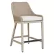 Carlisle Oyster White Upholstered Outdoor Counter Height Stool