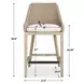 Carlisle Oyster White Upholstered Outdoor Counter Height Stool