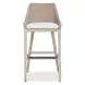 Carlisle Oyster White Upholstered Outdoor Bar Stool