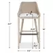 Carlisle Oyster White Upholstered Outdoor Bar Stool