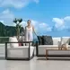 Carlisle Oyster White and Java Black Upholstered Outdoor Lounge Chair