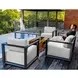 Carlisle Oyster White and Java Black Upholstered Outdoor Lounge Chair