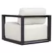 Carlisle Oyster White and Java Black Upholstered Outdoor Lounge Chair