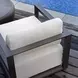 Carlisle Oyster White and Java Black Upholstered Outdoor Lounge Chair