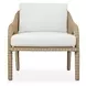 Prescott Oyster White Upholstered Outdoor Lounge Chair