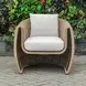 Belmont Oyster White and Golden Flax Upholstered Outdoor Lounge Chair