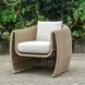 Belmont Oyster White and Golden Flax Upholstered Outdoor Lounge Chair