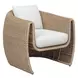 Belmont Oyster White and Golden Flax Upholstered Outdoor Lounge Chair