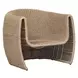 Belmont Oyster White and Golden Flax Upholstered Outdoor Lounge Chair
