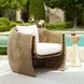 Belmont Oyster White and Golden Flax Upholstered Outdoor Lounge Chair