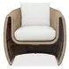 Belmont Oyster White and Golden Flax Upholstered Outdoor Lounge Chair