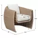 Belmont Oyster White and Golden Flax Upholstered Outdoor Lounge Chair