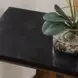 Langston Solid Black and Dark Bronze Rectangular Marble Top Accent Table
