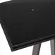 Langston Solid Black and Dark Bronze Rectangular Marble Top Accent Table