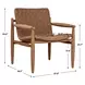 Prescott Golden Flax and Weathered Driftwood Outdoor Lounge Chair