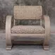 Belmont Oatmeal and Cerused Wheat Outdoor Lounge Chair