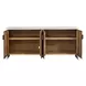 Grafton White and Brown 4 Door Accent Cabinet