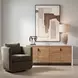 Grafton White and Brown 4 Door Accent Cabinet
