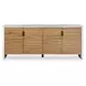 Grafton White and Brown 4 Door Accent Cabinet