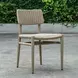 Carlisle Textured Oatmeal and Cerused Wheat Outdoor Dining Chair