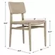 Carlisle Textured Oatmeal and Cerused Wheat Outdoor Dining Chair