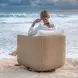 Riverton Oyster White Upholstered Outdoor Swivel Lounge Chair