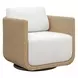 Riverton Oyster White Upholstered Outdoor Swivel Lounge Chair