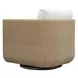 Riverton Oyster White Upholstered Outdoor Swivel Lounge Chair