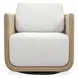 Riverton Oyster White Upholstered Outdoor Swivel Lounge Chair