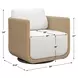 Riverton Oyster White Upholstered Outdoor Swivel Lounge Chair