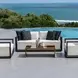 Carlisle Oyster White and Java Black Outdoor Living Room Set