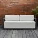 Carlisle Oyster White and Java Black Outdoor Living Room Set