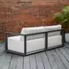Carlisle Oyster White and Java Black Outdoor Living Room Set