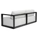 Carlisle Oyster White and Java Black Outdoor 81" Sofa
