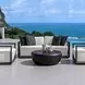 Carlisle Oyster White and Java Black Outdoor Living Room Set