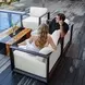 Carlisle Oyster White and Java Black Outdoor Living Room Set
