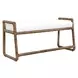 Alden Snow White Performance Fabric Upholstered Bed Bench